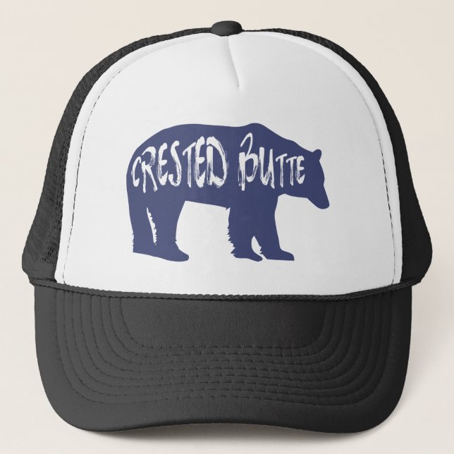 Crested Butte Colorado Bear Trucker Hat (Front)