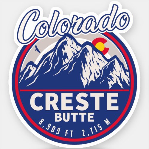 Crested Butte Colorado _ Camping Hiking Souvenirs Sticker