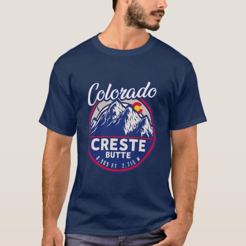 Crested Butte Colorado Camping Skiing Souvenirs T_Shirt