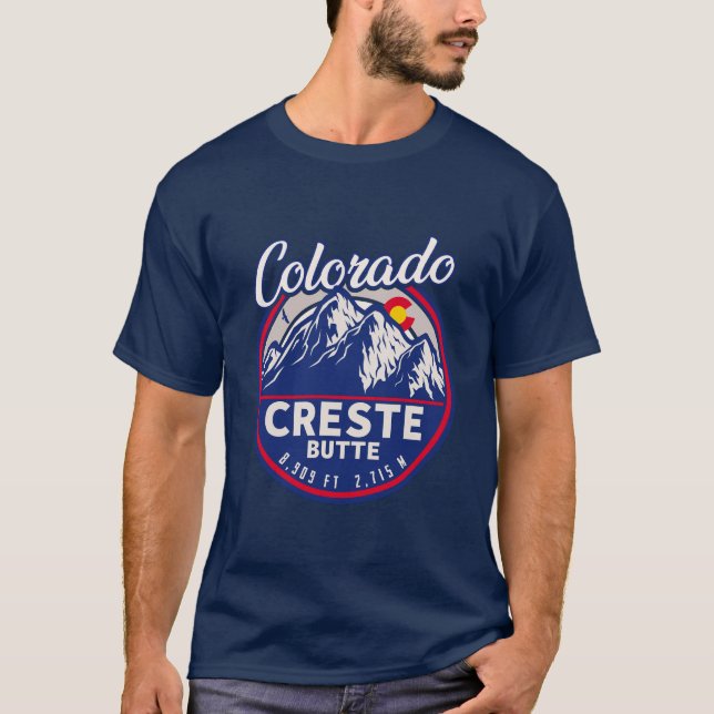 Crested Butte Colorado Camping Skiing Souvenirs T-Shirt (Front)