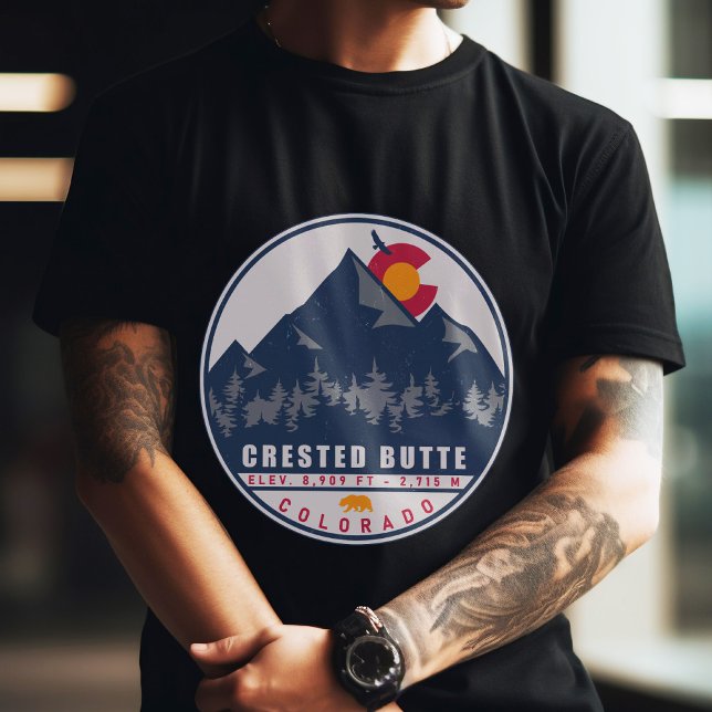 Crested Butte Colorado Camping Skiing Souvenirs T-Shirt (Creator Uploaded)