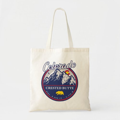Crested Butte Colorado Camping Skiing Souvenirs Tote Bag