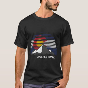 Crested Butte Colorado Flag T-Shirt