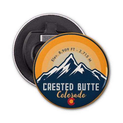 Crested Butte Colorado Mountains Hiking Sunset Bottle Opener