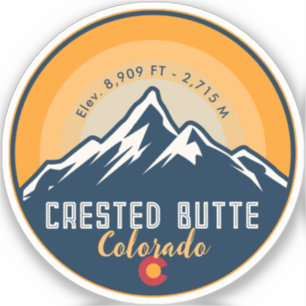 Crested Butte Colorado Mountains Hiking Sunset Sticker