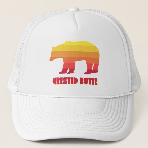 Crested Butte Colorado Rainbow Bear Trucker Hat