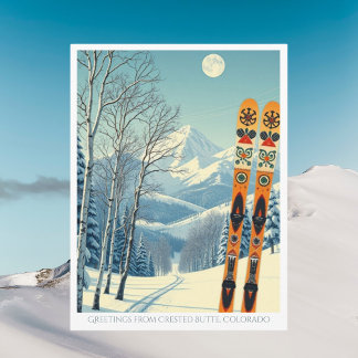 Crested Butte Colorado ski vacation Postcard