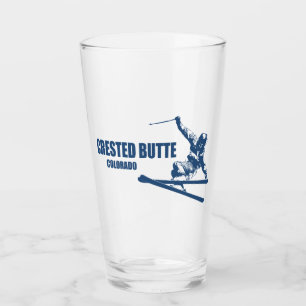 Crested Butte Colorado Skier Glass