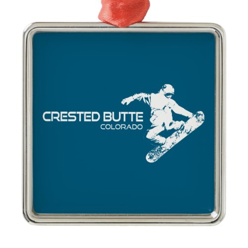 Crested Butte Colorado Snowboarder Metal Ornament