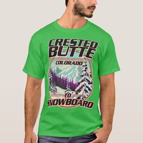 Crested butte Colorado Snowboarding T_Shirt