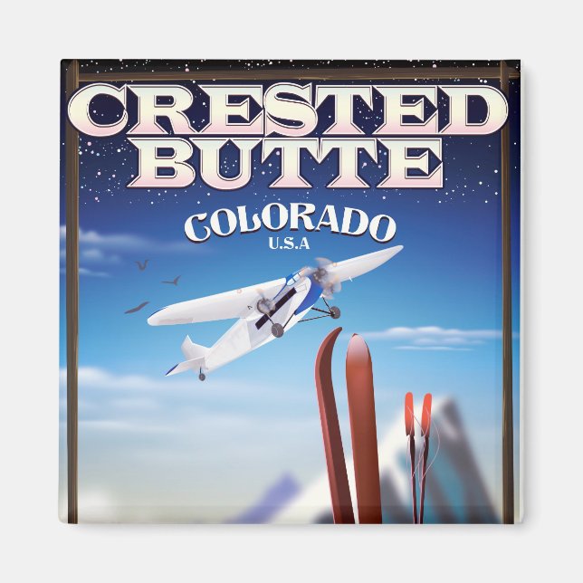 Crested Butte Colorado travel poster Magnet (Front)