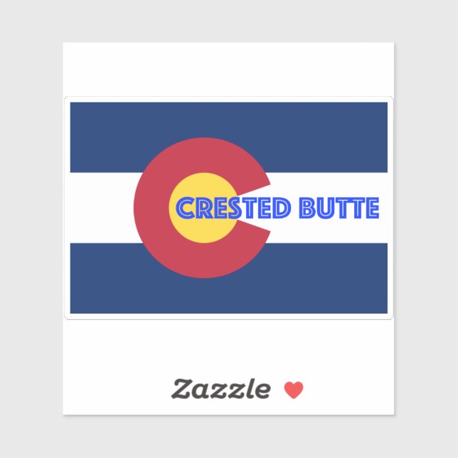 Crested Butte Flag Sticker (Sheet)