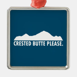 Crested Butte Please Metal Ornament