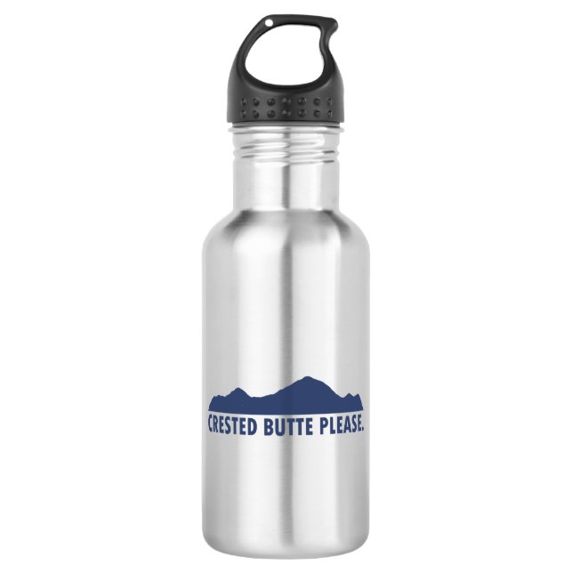 Crested Butte Please Stainless Steel Water Bottle (Front)
