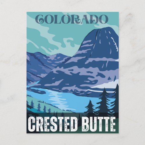 Crested Butte rocky mountains colorado Postcard