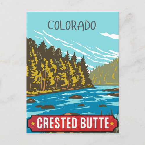 Crested Butte rocky mountains colorado Postcard