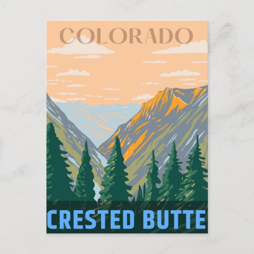 Crested Butte rocky mountains colorado Postcard