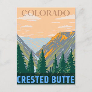 Crested Butte rocky mountains colorado Postcard