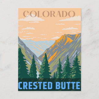 Crested Butte rocky mountains colorado Postcard