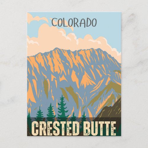 Crested Butte rocky mountains colorado Postcard