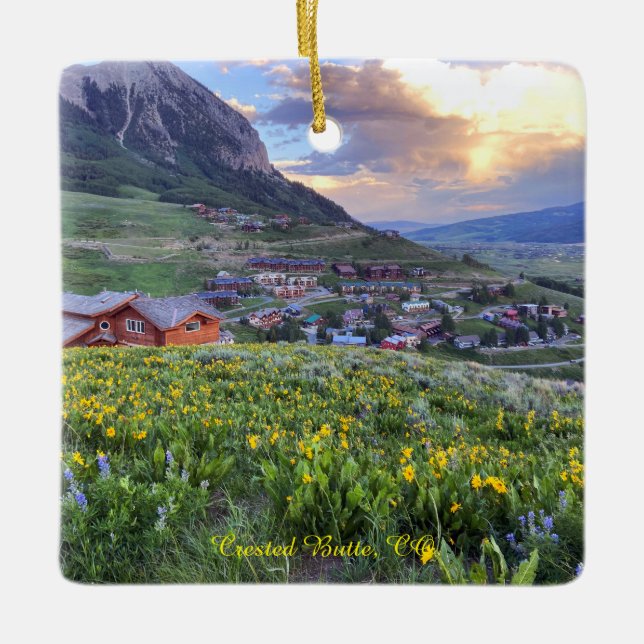 Crested Butte Through My Son’s Eyes Ceramic Ornament (Front)