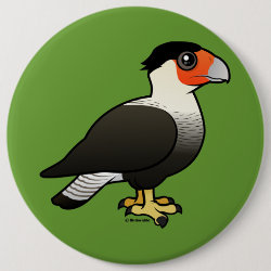 Crested Caracara Round Button