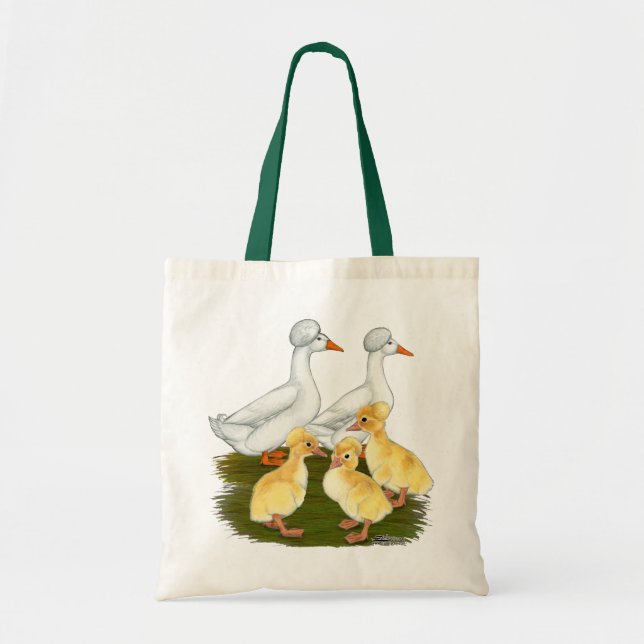 Crested Duck Family Tote Bag (Front)