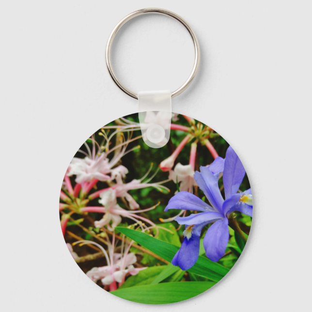 Crested Dwarf Iris Keychain (Front)