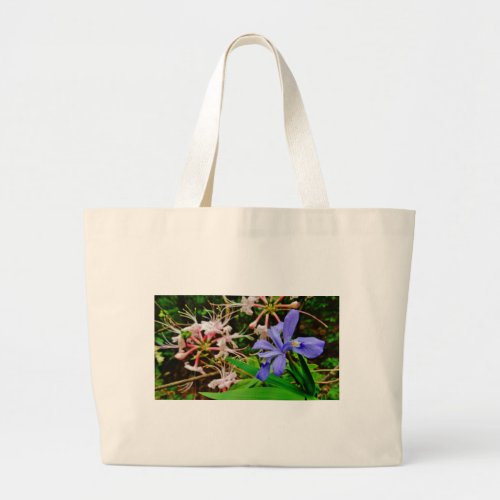 Crested Dwarf Iris Large Tote Bag