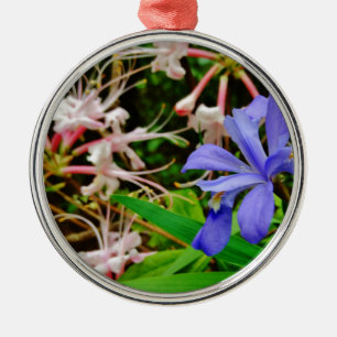 Crested Dwarf Iris Metal Ornament