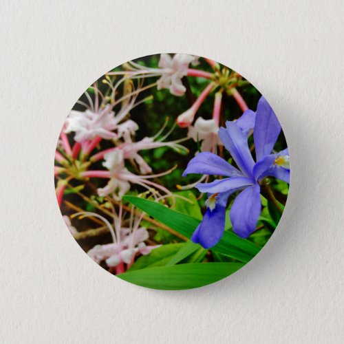Crested Dwarf Iris Pinback Button