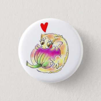 Crested Gecko-chan Pinback Button by mirai_moon at Zazzle