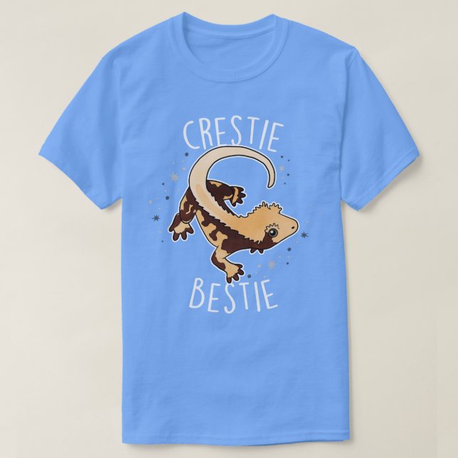 Crested Gecko Lizard Reptile Crestie Bestie T-Shirt (Design Front)