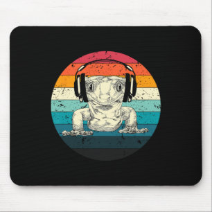 Crested Gecko Playing Video Game Funny Gamers Mouse Pad