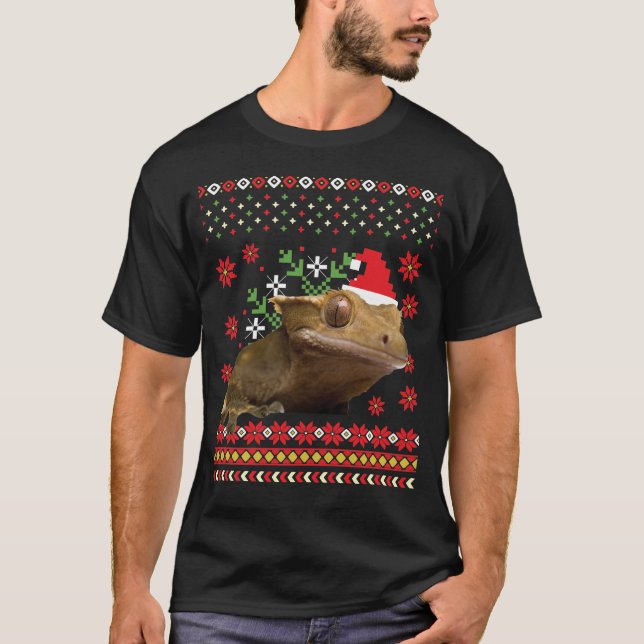 Crested Gecko Ugly Christmas Sweater (Front)