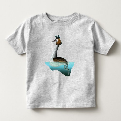 Crested Grebe Toddler T_shirt