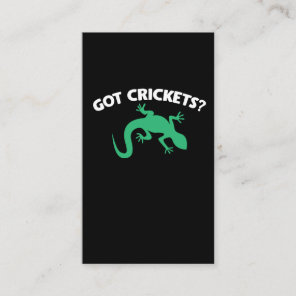 Crested Leopard Gecko Terrarium Got Crickets Business Card