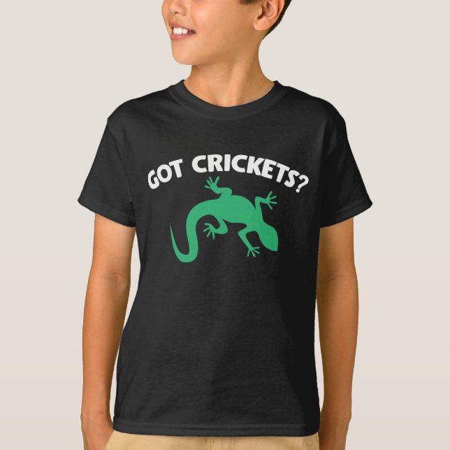 Crested Leopard Gecko Terrarium Got Crickets T-Shirt (Front)