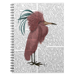 Crested Marsala Bird Notebook