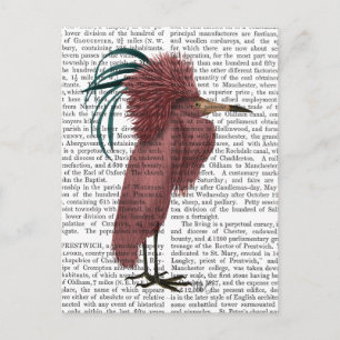 Crested Marsala Bird Postcard