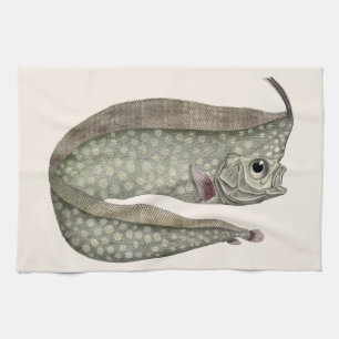 Crested Oarfish Fish, Vintage Marine Aquatic Life Kitchen Towel