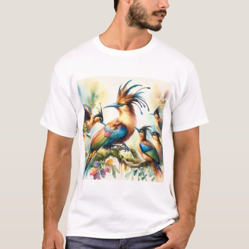 Crested Oropendola 030624AREF112 _ Watercolor T_Shirt