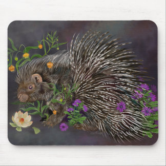 Crested Porcupine Bouquet Mouse Pad