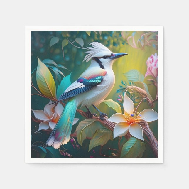 Crested Teal Winged Jay Napkins (Front)