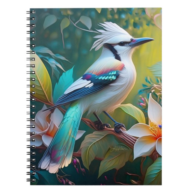 Crested Teal Winged Jay Notebook (Front)
