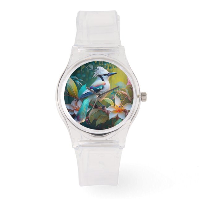 Crested Teal Winged Jay Watch (Front)