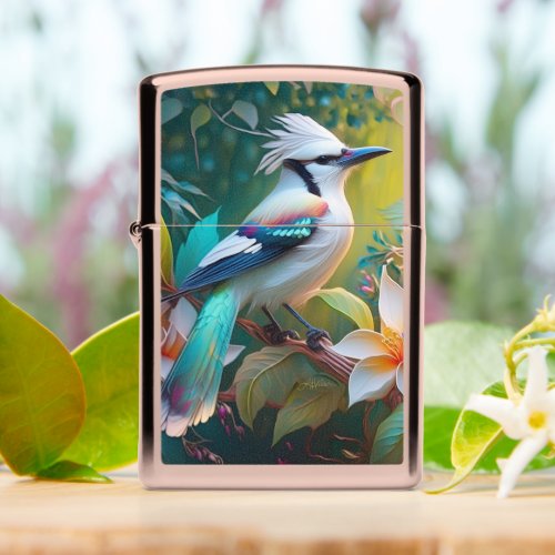 Crested Teal Winged Jay Zippo Lighter