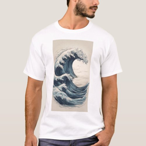 Crested Waves Where Change Meets Power T_Shirt