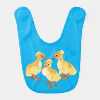 Crested White Ducklings Baby Bib