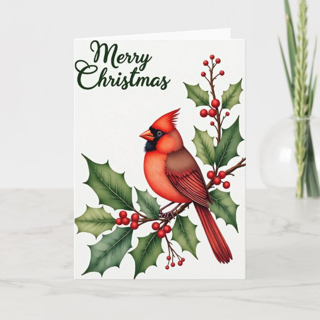 Crested Winter Bird Card (Front)